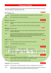 Poisonous Plants - The Parks Trust