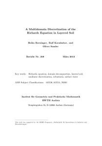 A Multidomain Discretization of the Richards Equation in Layered Soil