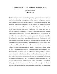 cfd investigation of helical coil heat exchanger abstract