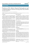 Prevalence of Pre-diabetes (Impaired fasting glucose and