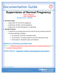 Supervision of Normal Pregnancy