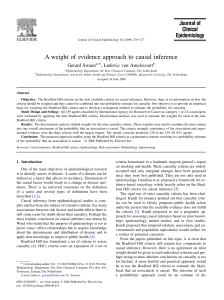 A weight of evidence approach to causal inference