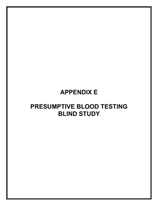 appendix e presumptive blood testing blind study