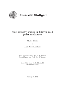 Spin density waves in bilayer cold polar molecules