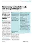 Empowering patients through self-management plans