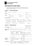 Eye Exam Report for Laser Users - San Francisco State University