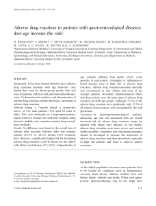Adverse drug reactions in patients with gastroenterological diseases