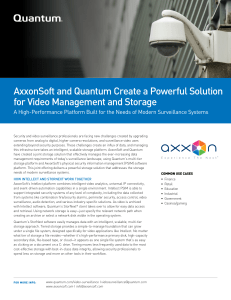 AxxonSoft and Quantum Create a Powerful Solution