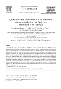 Quantitative risk assessment of foot-and-mouth disease