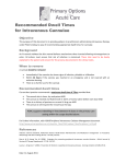 Recommended Dwell Times for Intravenous Cannulae