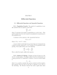 Differential Equations and Separable Equations