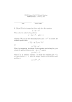 1. [20 pts] Find an integrating factor and solve the equation y
