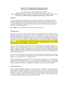 The HyMAP Airborne Hyperspectral Sensor