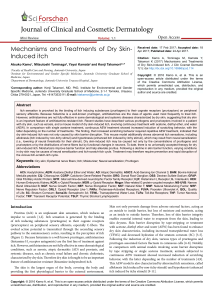 Mechanisms and Treatments of Dry Skin-Induced itch