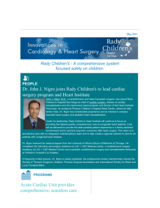 Dr. John J. Nigro joins Rady Children`s to lead cardiac surgery