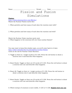 Name: Period: ______ Date: Fission and Fusion Simulations Fission