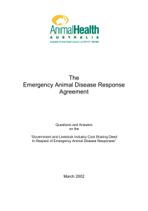 Cost-Sharing for Emergency Animal disease Responses