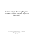 General Surgery Residency Program Competency