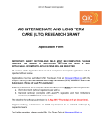 (iltc) research grant - Agency for Integrated Care