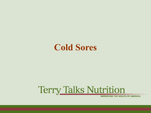 Cold Sores - Terry Talks Nutrition