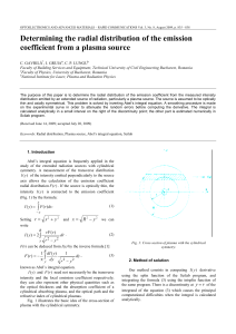 Determining the radial distribution of the emission coefficient from a
