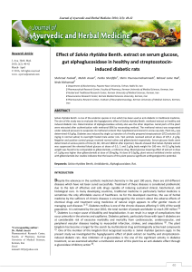 Effect of Salvia rhytidea Benth. extract on serum glucose, gut