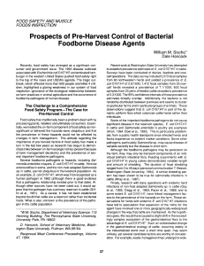 Prospects of Pre-Harvest Control of Bacterial Foodborne Disease