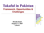 Regulatory Frame Work of Takaful in Pakistan