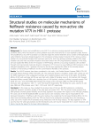Structural studies on molecular mechanisms of Nelfinavir resistance