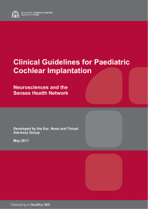 Clinical Guidelines for Paediatric Cochlear Implantation