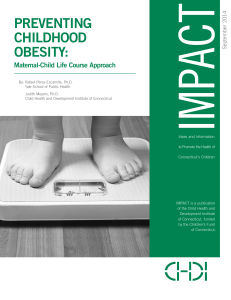 Preventing Childhood Obesity - Child Health and Development