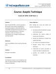 Course: Aseptic Technique