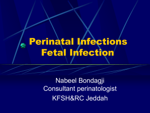 Intrauterine fetal infection