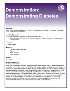 Demonstration: Demonstrating Diabetes