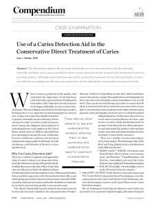 Use of a Caries Detection Aid in the Conservative