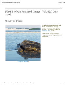 PLoS Biology Featured Image | Vol. 6(7) July 2008