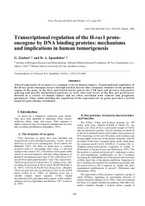 Transcriptional regulation of the H-ras1 proto