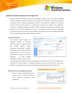 Compliance Process Support Site