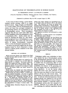 strated progressive loss of thromboplastin on pro