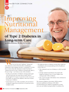 Improving Nutritional Management of Type 2 Diabetes in Long