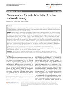 Diverse models for anti-HIV activity of purine nucleoside analogs