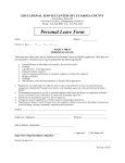 Personal Leave Form - Educational Service Center of Cuyahoga