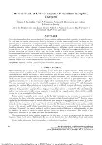 Measurement of Orbital Angular Momentum in Optical