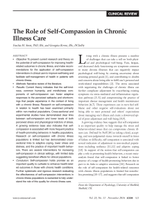 The Role of Self-Compassion in Chronic Illness Care