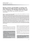 Disease activity and disability in women and men with early