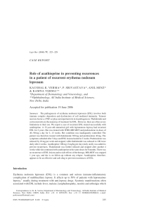 Role of azathioprine in preventing recurrences in a patient of