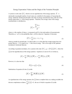 Energy Expectation Values and the Origin of the Variation Principle