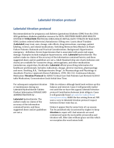 Labetalol titration protocol