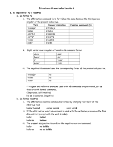 Estructuras Gramaticales Leccion 6 with blanks