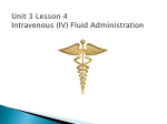 Lesson 4 Intravenous IV Fluid Administration